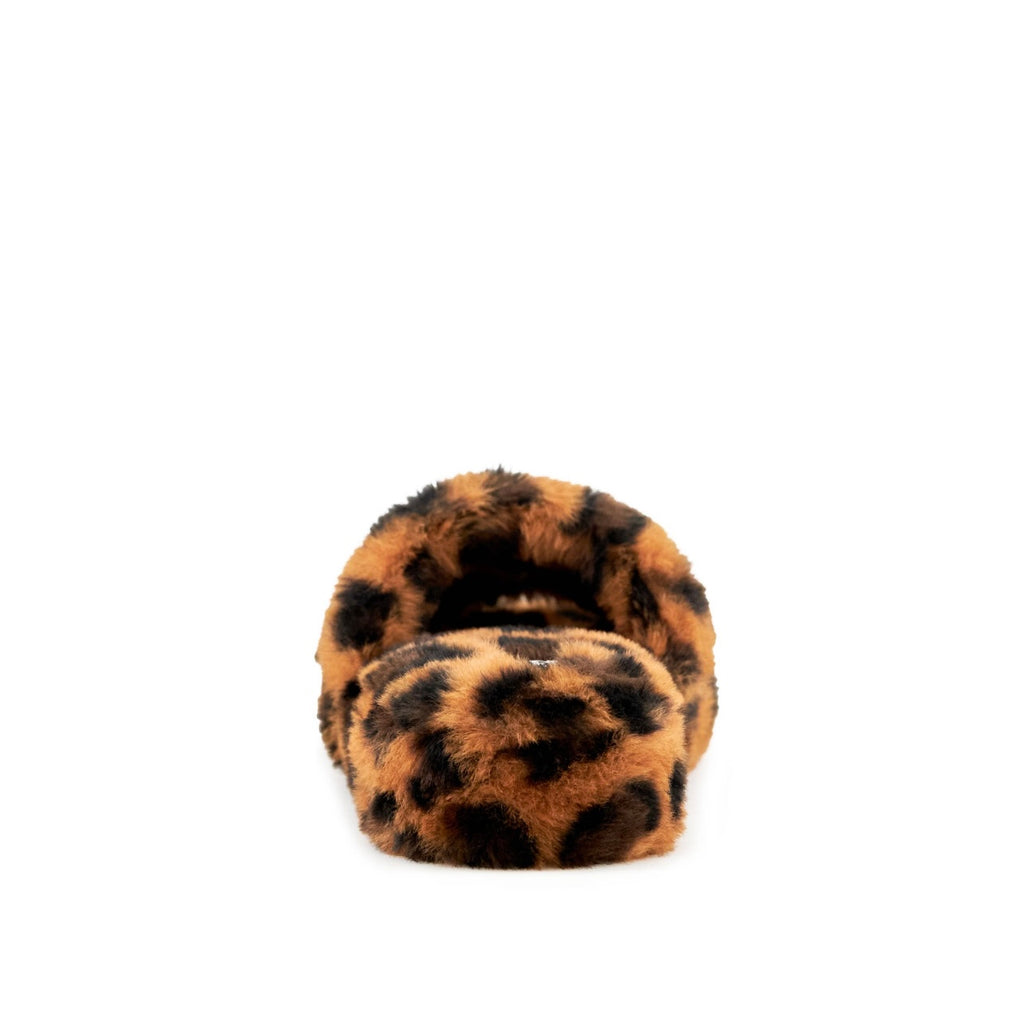 Faux Fur Slipper Leopard