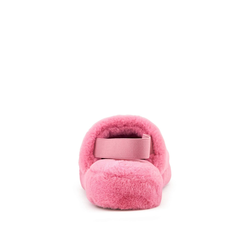 Faux Fur Sling-back Slipper Pink